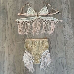 Trendy and Tipsy Festival Vienna Top & Bottom Sparkle Set Sz S